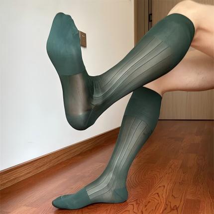 Elertra Ribbed Ascend green dress socks for men
