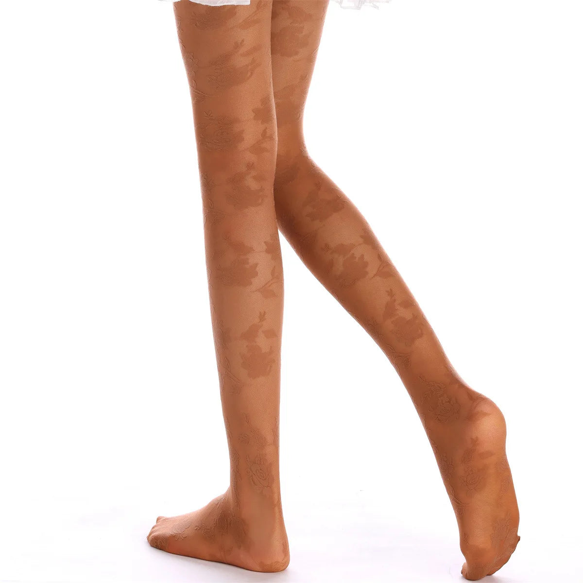 Sexy Colorful Rose Tights Women 12 Colors Medias Socks Transparent Thin Y2K Pantyhose Party Club Stockings