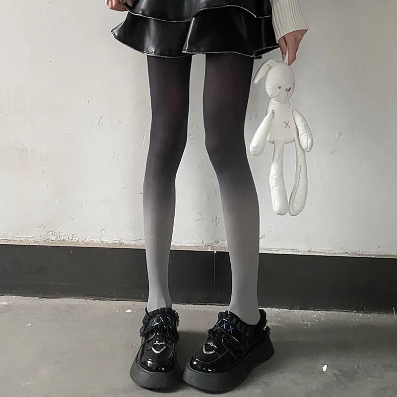 80D Lolita Gradient Women Sexy Anime Stockings Cute Leggings Spring Autumn Snagging Resistance Colored Pantyhose for Girl Tights