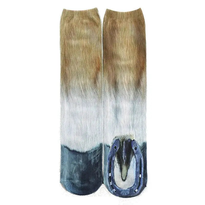 1pair 3D Printed Animal Paw Socks For Adult Kid Funny Cat Tiger Eagle Leg Socks Men Women Novelty Socks Christmas Gift