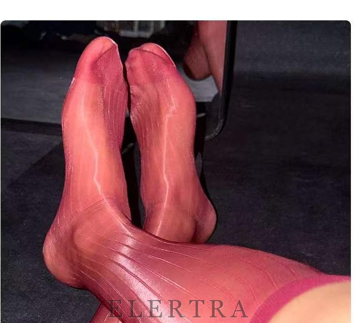 Elertra Ultra-Sheer Glossy Knee-High Dress Socks Gift Set
