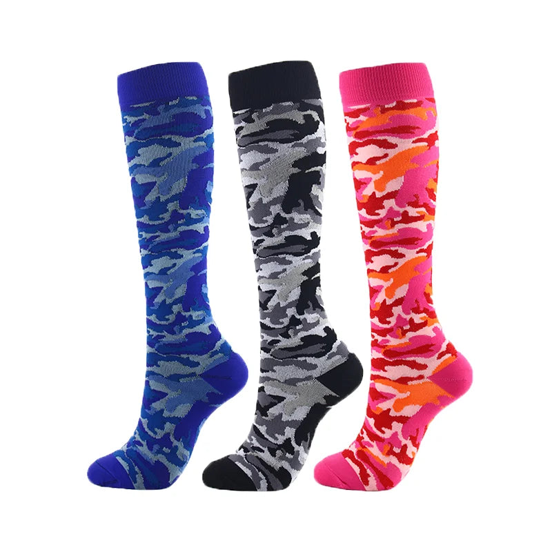 3/6/7 Pairs/Pack Compression Socks Women Men Knee High 30 MmHg Running Sports Socks Edema Diabetes Varicose Veins Socks Dropship