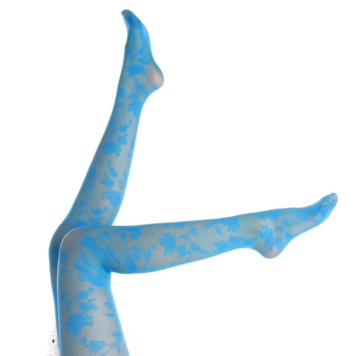 Sexy Colorful Rose Tights Women 12 Colors Medias Socks Transparent Thin Y2K Pantyhose Party Club Stockings