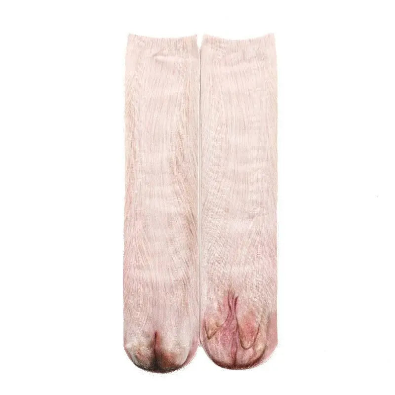 1pair 3D Printed Animal Paw Socks For Adult Kid Funny Cat Tiger Eagle Leg Socks Men Women Novelty Socks Christmas Gift