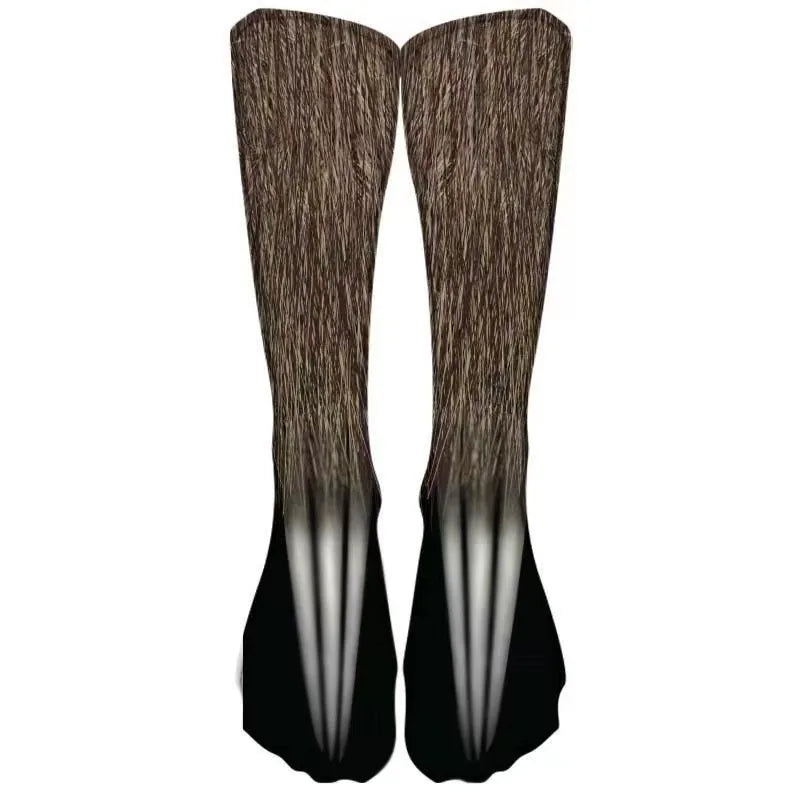 1pair 3D Printed Animal Paw Socks For Adult Kid Funny Cat Tiger Eagle Leg Socks Men Women Novelty Socks Christmas Gift